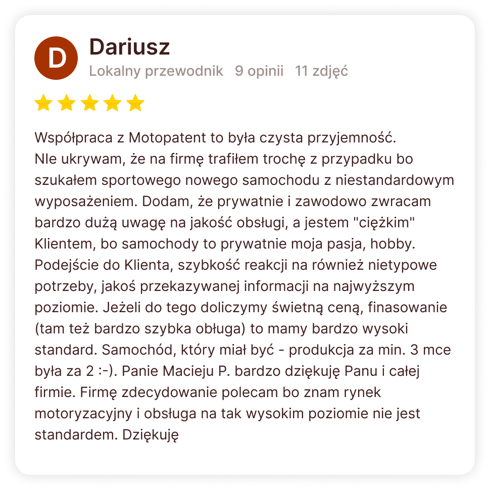 Opinia klienta